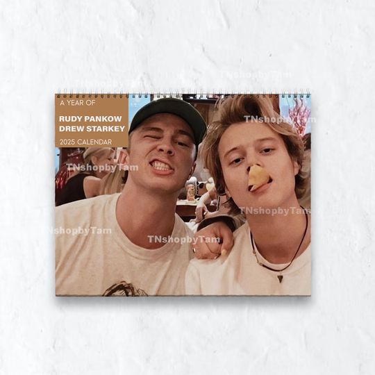 Drew Starkey And Rudy Pankow Calendar 2026 Calendar, Wall Calendar 2026, Planner 2026, Unique Holiday Gift, Christmas Gift, New Year Gift