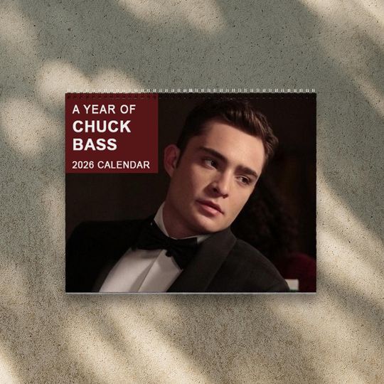 Discover Chuck Bass 2026 Calendar | GG 2026 Calendar | Celebrity Calendar | Movie-Inspired Retro Fan Gift, 2026 Wall Calendar, Home Decoration