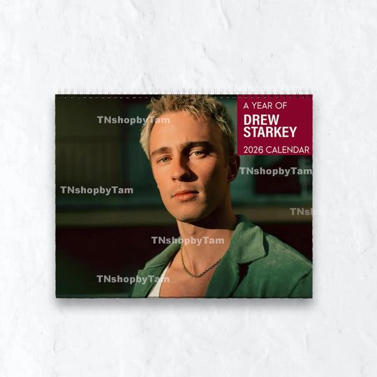 Drew Starkey Calendar 2026 Home Decor, Wall Calendar, Drew Starkey Fan Gift, Unique Holiday Gift, Fan Gift, Gift For Her
