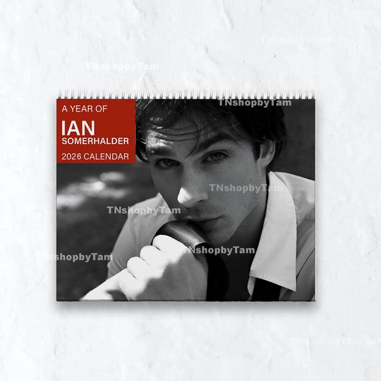Discover Ian Somerhalder Wall Calendar 2026, Planner 2026, Ian Somerhalder Fan Gift, Unique Holiday Gift, Monthly Planner, Home and Office Decor