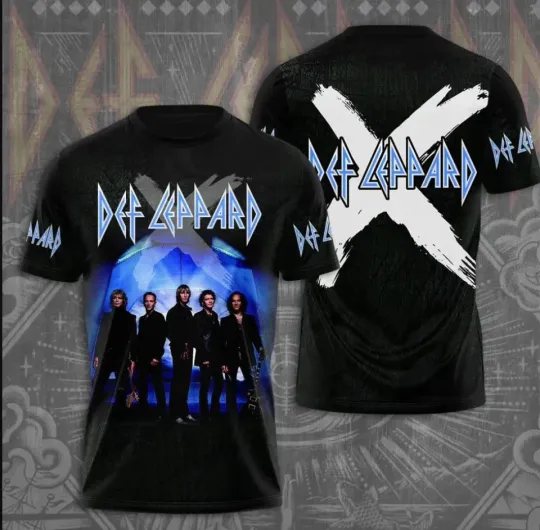 Discover Def Le.p.p.ard Logo The World Tour Music Rock Band AOP 3D T-shirt
