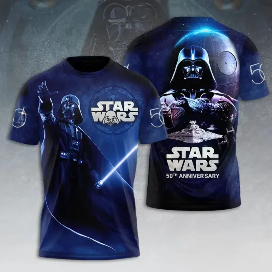 Discover Star Wars 50th Anniversary Darth Vader T-shirt 3D All Over Print Size S-5XL