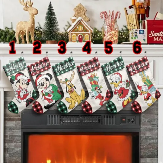 Discover Personalized Mickey & Friends Christmas Home Decor Festive Holiday Stocking