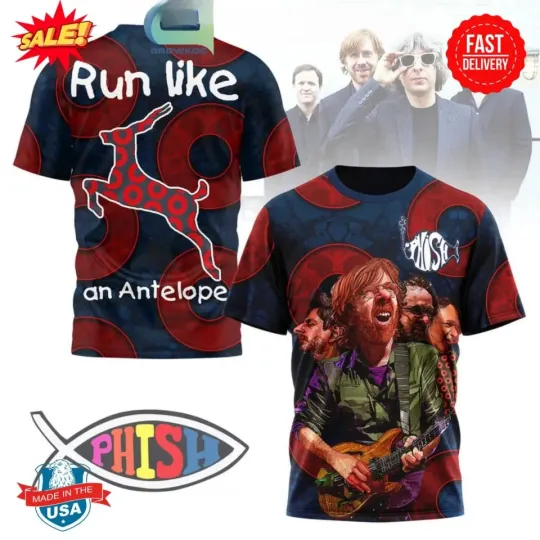 Phish Run Like An Antelope Fan 3D T-Shirt