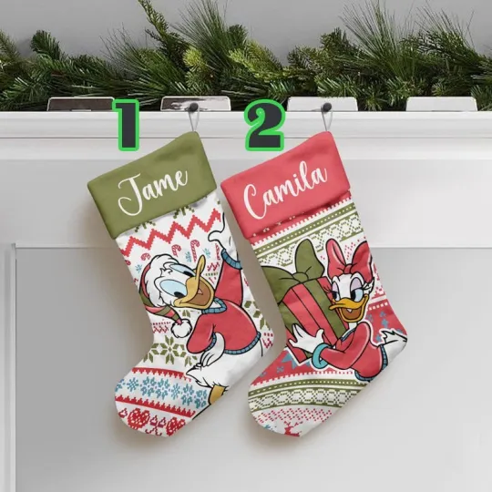 Discover Personalized Mickey Vs Friends Santa Claus Ugly Christmas Holiday Gift Stocking