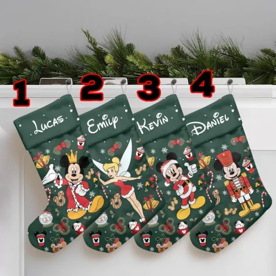 Discover Personalized Mickey Nutcracker Tinker Bell Mickey Santa Christmas Decor Stocking