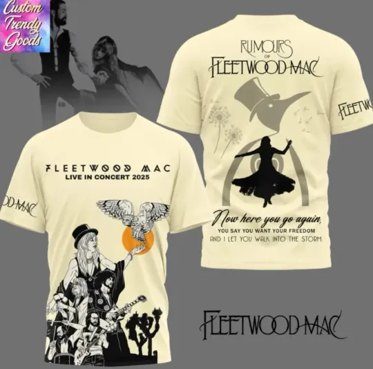 Fleetwood Mac Live In Concert 2025 3D T-Shirt