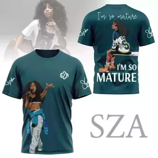 SZA Lana 3D t-shirt I'm so mature tour 2025 All size shirt