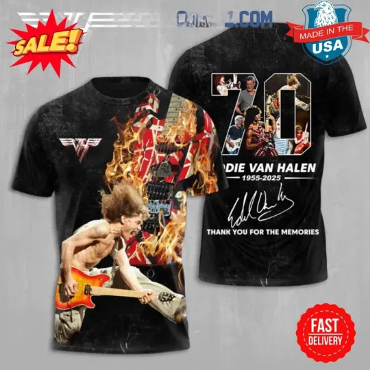 Discover van 70th Anniversary 1955-2025 Thank You 3D Shirt