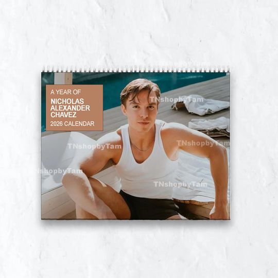 2026 Nicholas Alexander Chavez Wall Calendar,New Year Gift, 2026 Wall Calendar, 2026 Planner, Unique Gift, Custom Gift, Shirtless Nicholas