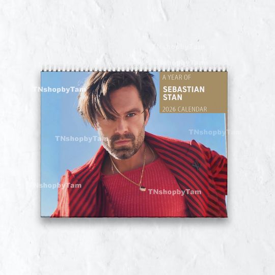 Discover Sebastian Stan Calendar 2026 Calendar, Wall Calendar 2026, Planner 2026, Sebastian Stan Mug Gift, Unique Holiday Gift, New Year Gift