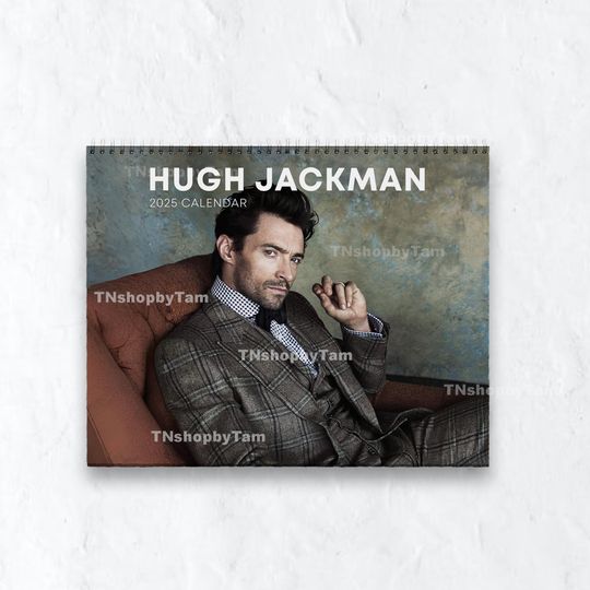 Hugh Jackman Wall Calendars 2026, Celebrity Calendar, Celebrity Merch, 2026 Wall Calendar, New Year Gift