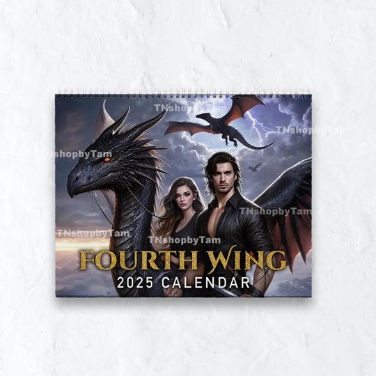 Fourth wing 2026 Calendar, Violet And Xaden Calendar, Book Couple Calendar, Fictional Characters, Reading Gift, Literary Lover,Bookworm Gift