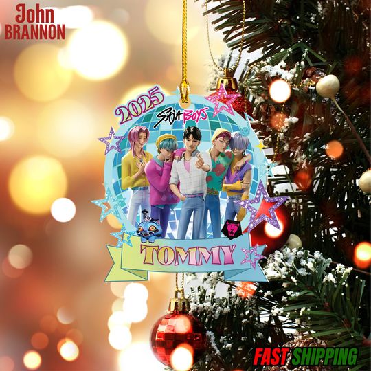 Personalized Demon Hunters Saja Boys Ornament, Huntrix Christmas Ornament, Boy Band Ornament, Saja Boys Ornament, 2025 Christmas Ornament