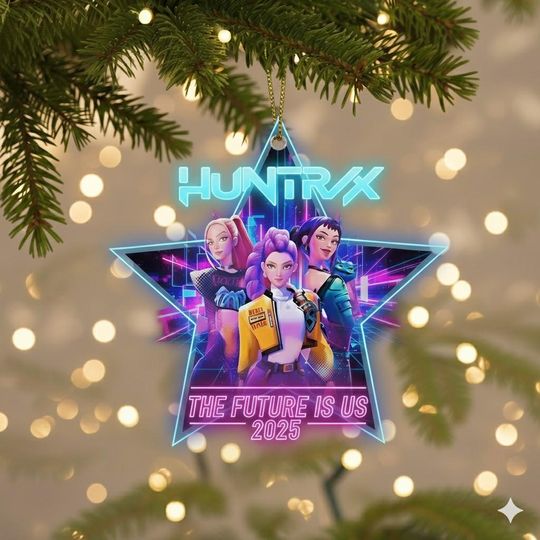 Discover Personalized Kpop Demon Hunters Ornament, Huntrix Christmas Ornament, Rumi Zoey Mira KPDH Christmas Ornament, Kpop Fan Gift, Christmas Decor