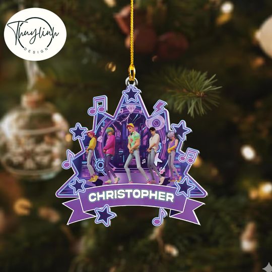 Discover Personalized Name KPOP Ornament, KPOP Christmas Keepsake, Huntrix Ornament, Mira Rumi Zoey Ornament, Demon Hunters Custom Ornament for Her