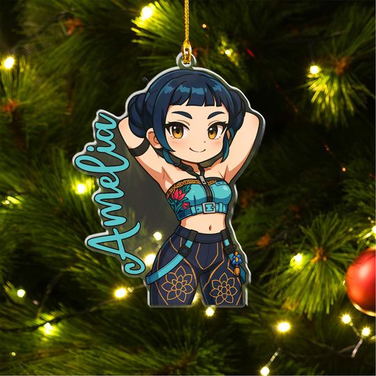 Personalized Huntrix Christmas Acrylic Ornament,Custom Kpop Demon Hunter Ornament,Decor Gift for Demon Hunter Fan,Huntrix Christmas Ornament