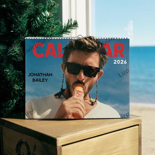 Jonathan Bailey 2026 Wall Calendar Planner, Jonathan Bailey Fan Gift for Fan Merchandise, Monthly Planner Holiday Gift, Unique Holiday Gift