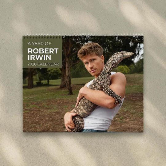 Discover Robert Irwin 2026 Calendar, Wildlife Conservation Celebrity Planner, Nature & Animal Lover Gift, Zoo Fan Wall Art, Holiday Gift Idea