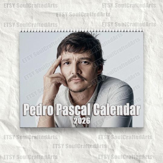 2026 Pedro Pascal Wall Calendar, Celebrity Poster Gift, Funny Fan Collectible, Pedro Pascal Aesthetic Decor, Gift For Friends