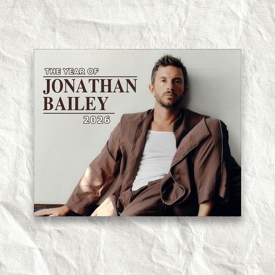 Jonathan Bailey Photo Calendar 2026, Aesthetic Actor Wall Calendar, Celebrity Home & Office Decor, Unique New Year Fan Gift