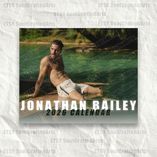 Discover Jonathan Bailey 2026 Calendar, Funny Celebrity Wall Planner, Actor Fan Gift for Her, Celebrity Crush Merch, New Year Holiday Gift