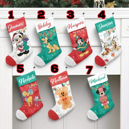 Discover Personalized Mickey And Friends Nutcracker Chip N Dale Christmas Stocking