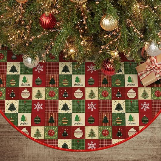 Discover Plaid Patchwork Christmas Winter Holiday Tree Decoration