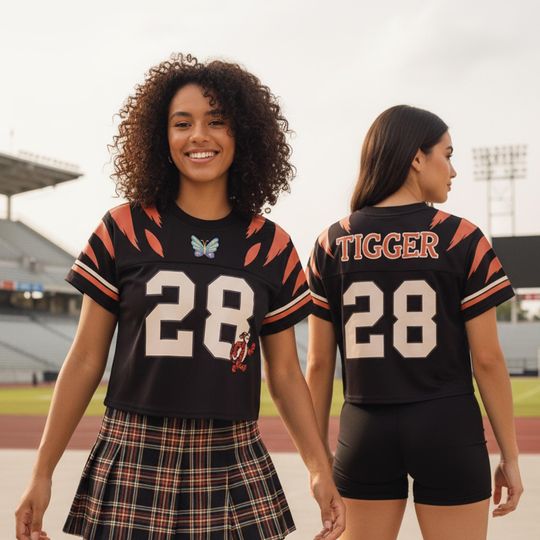 Discover Vintage Winnie The Pooh Tigger 28 All-over Print Crop Top Baseball, Funny Tigger Patterm 3D Crop Top Jersey, Disney Baseball Jersey