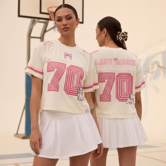 Discover Cute Marie Cat Pink Coquette Bow All-over Print Crop Top Baseball, Aristocats Crop Top football jersey, Disney Cat Crop Top, Cat Lover Gift