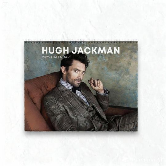Hugh Jackman 2026 Calendar, Funny Celebrity Wall Planner, Movie Star Fan Gift, Celebrity Crush Merch, Holiday Gift for Her
