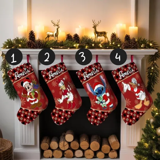 Discover Custom Name Mickey &a Friends Christmas Is Coming Happy Holiday Stocking