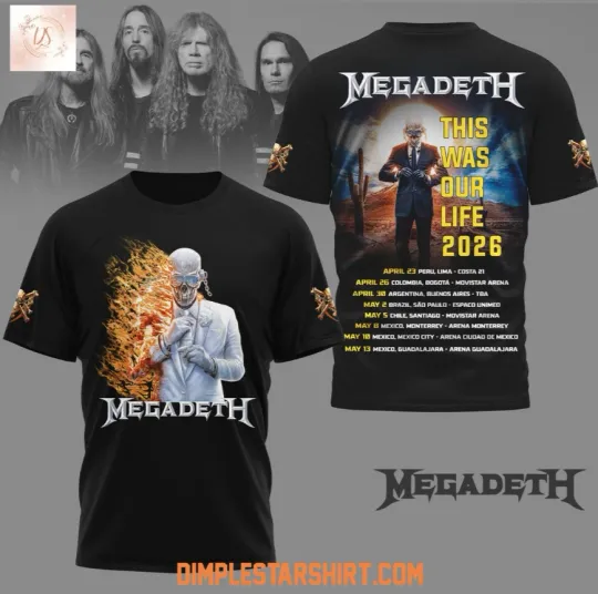 Discover Megadeth This War Our Life 2026 3D T-Shirt