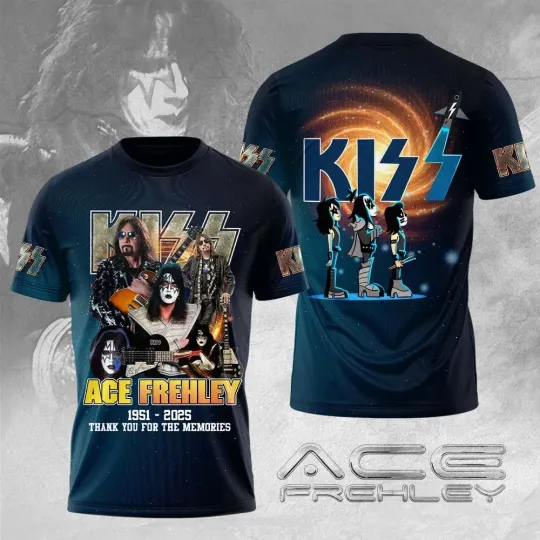 Discover Ace Frehley 1951-2025 Thank You T-shirt 3D Apparel