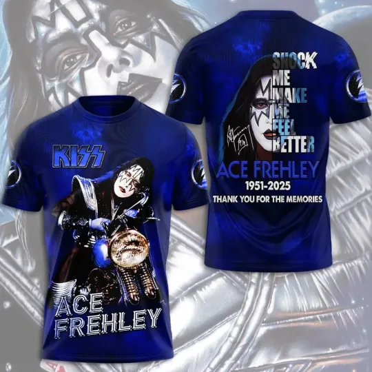 Discover Ace Frehley 1951-2025 Thank You T-shirt 3D Apparel