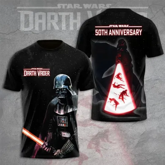 Discover Star Wars 50Th Anniversary Darth Vader 3D Apparel T-shirt