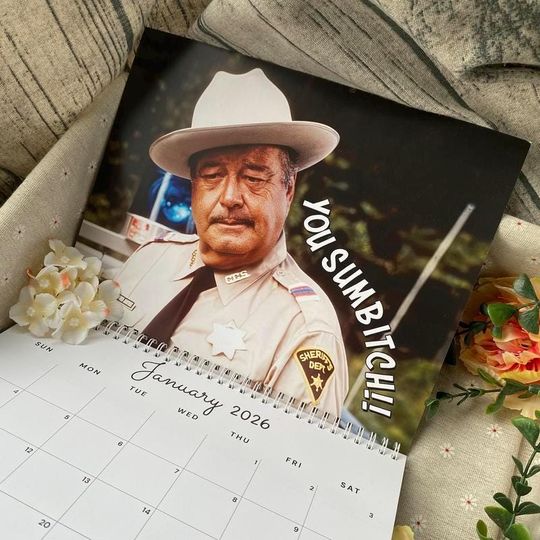 Discover Best Lines of Sheriff Buford 2026 Wall Calendar, Smokey and The Bandit Inspired Planner, Funny Retro Quote Calendar, Christmas Holiday Gift