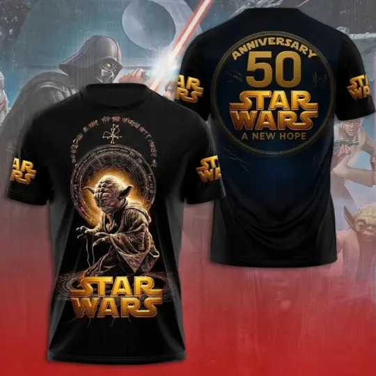 Discover Star Wars Master A Nw Hope 50th Anniversary 3D T-shirt All Size