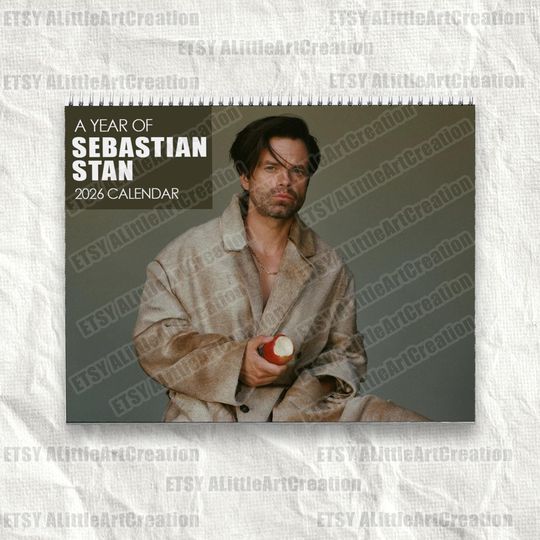 Discover Sebastian Stan 2026 Wall Calendar, Celebrity Planner, Unique Holiday Gift, Fan Gift For Her, Celebrity Crush Merch