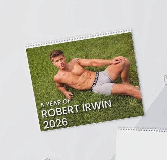 Discover Robert Irwin 2026 Wall Calendar and Planner, Celebrity Crush Fan Gift for Her, Animal Lover Gift, Funny Holiday Calendar Merch