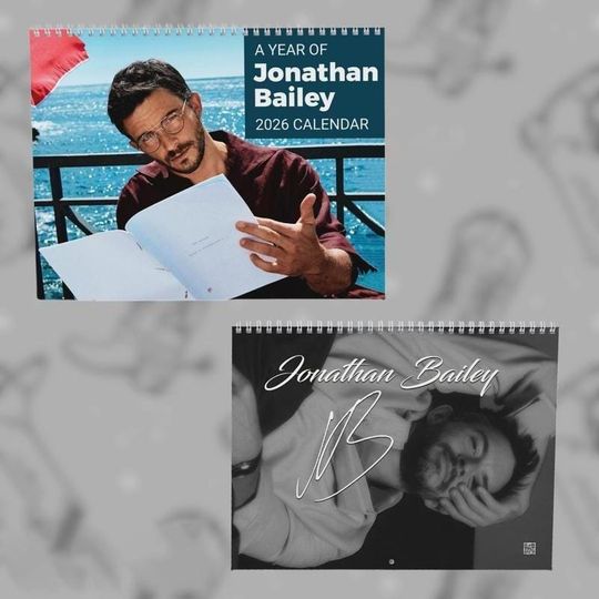 Jonathan Bailey 2026 Calendar, Sexiest Man Alive Inspired Calendar, Retro Movie Actor Wall Decor, Celebrity Fan Gift for Home & Office