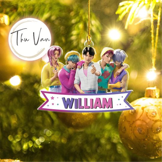 Discover Custom Name Saja Boy Christmas Ornament, Customized Christmas Ornaments