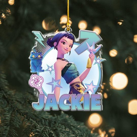 Discover Personalized Name KPOP Demon Hunter Christmas Ornament, Custom Kpop Demon Hunter Ornament