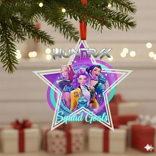 Discover Personalized Kpop Demon Hunters Ornament, Huntrix Christmas Ornament
