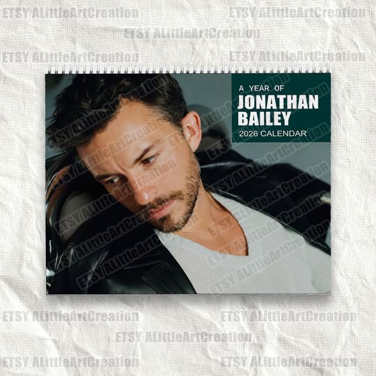 Jonathan Bailey 2026 Wall Calendar | Fan Gift | Home & Office Decor | Unique New Year Present | Celebrity Calendar For Fans