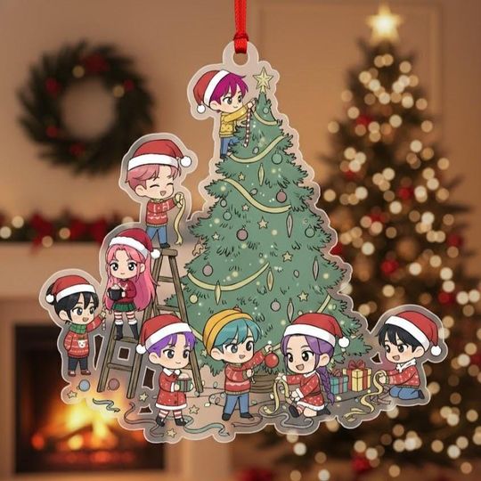 Kpop Demon Hunters Christmas Ornament, Cute Kpop Gift for Fans, Xmas Tree Decoration 2025