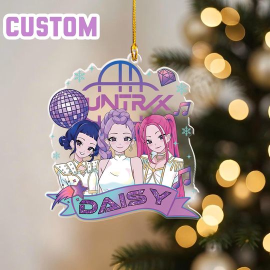 Discover Personalized Name KPOP Ornament, KPOP Christmas Keepsake, Huntrix Ornament