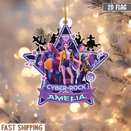 Discover Personalized Name KPOP Ornament, KPOP Christmas Keepsake, Huntrix Ornament