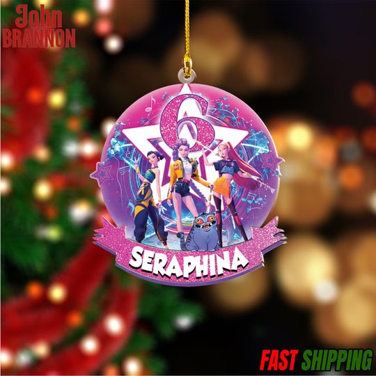 Discover Personalized Name KPOP Ornament, KPOP Christmas Keepsake, Huntrix Ornament