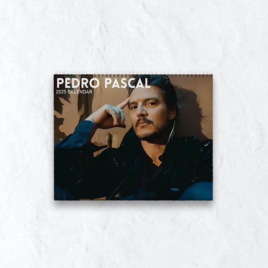 Discover Pedro Pascal 2026 Wall Calendar, Funny Celebrity Planner Gift for Her, Celebrity Crush Merch, Movie Star Fan Gift, Holiday Calendar